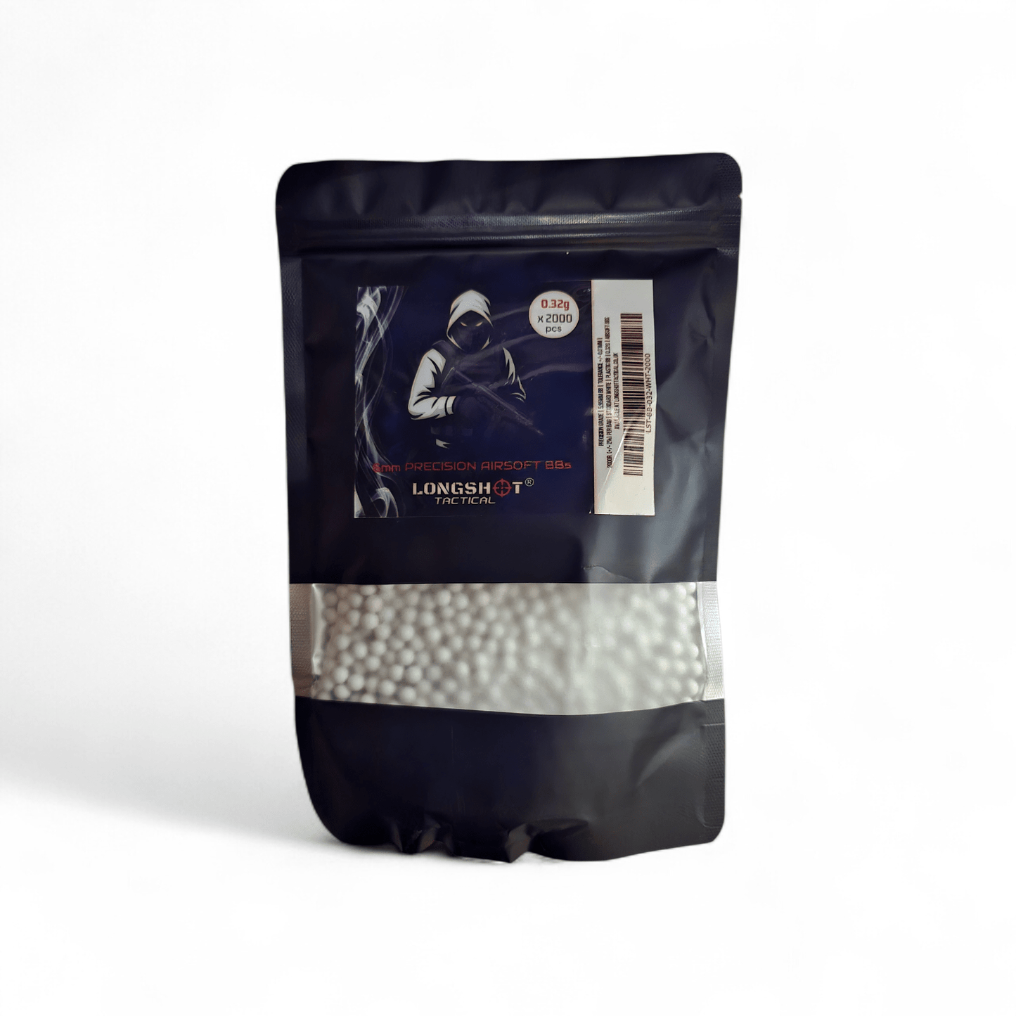 0.32g x 2000 Rounds Longshot Tactical Precision White Airsoft BBs 6mm - High Grade Ammo (640g) - Longshot Tactical