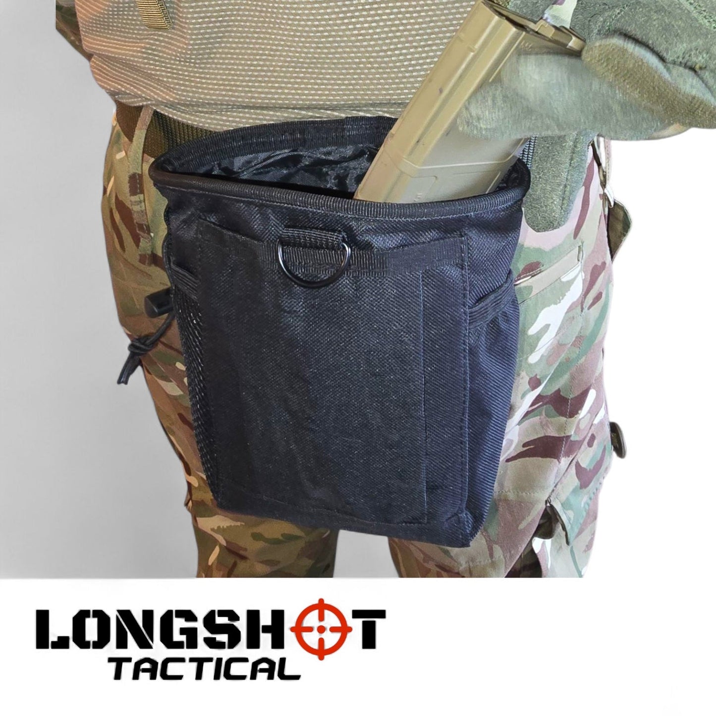 Airsoft Magazine Dump Pouch - Longshot Tactical - Black - Longshot Tactical
