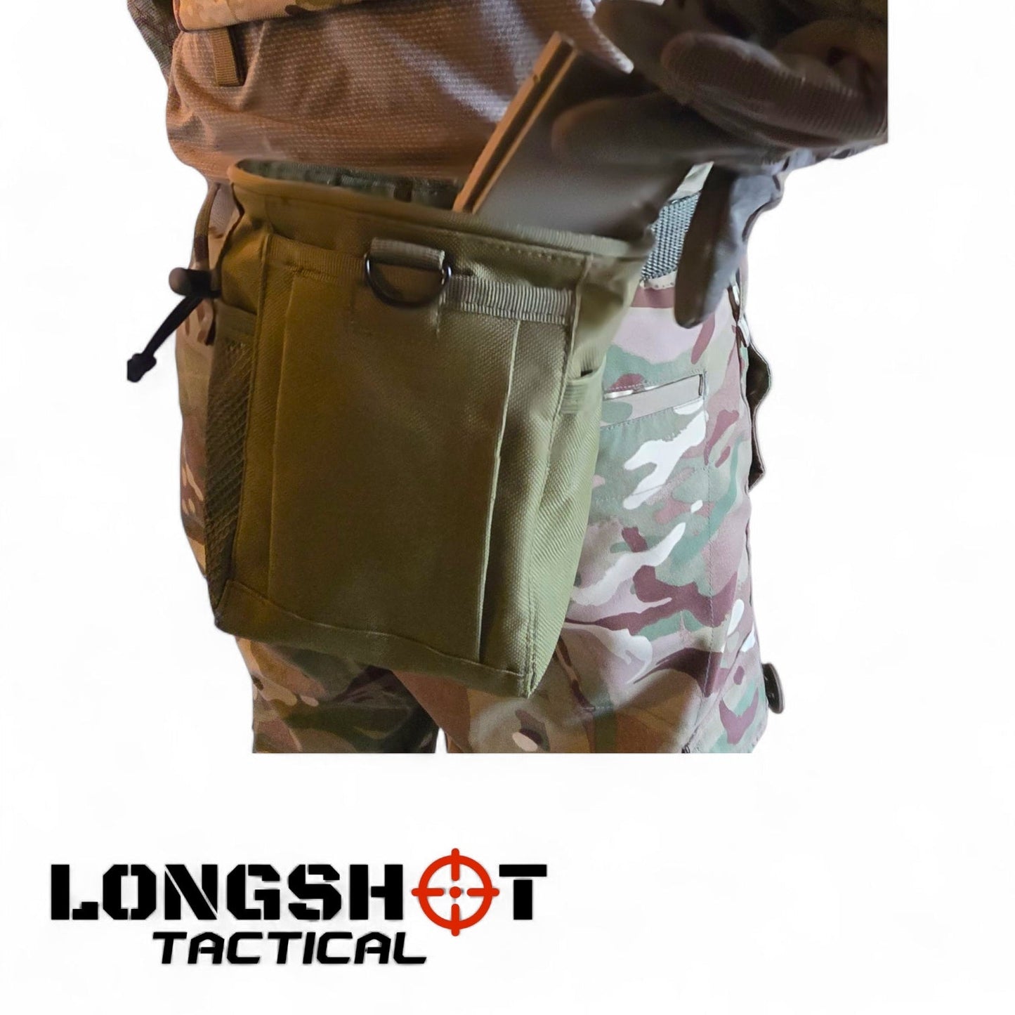 Airsoft Magazine Dump Pouch - Longshot Tactical - Olive Green - Longshot Tactical