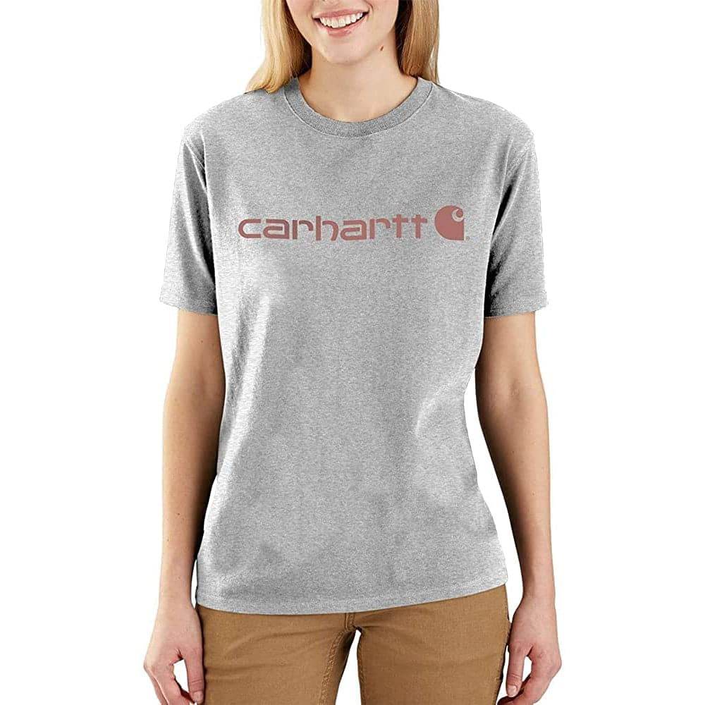 Carhartt 103592 Womens Loose Fit Heavyweight Short Sleeve Logo Graphic T-Shirt - Longshot Tactical