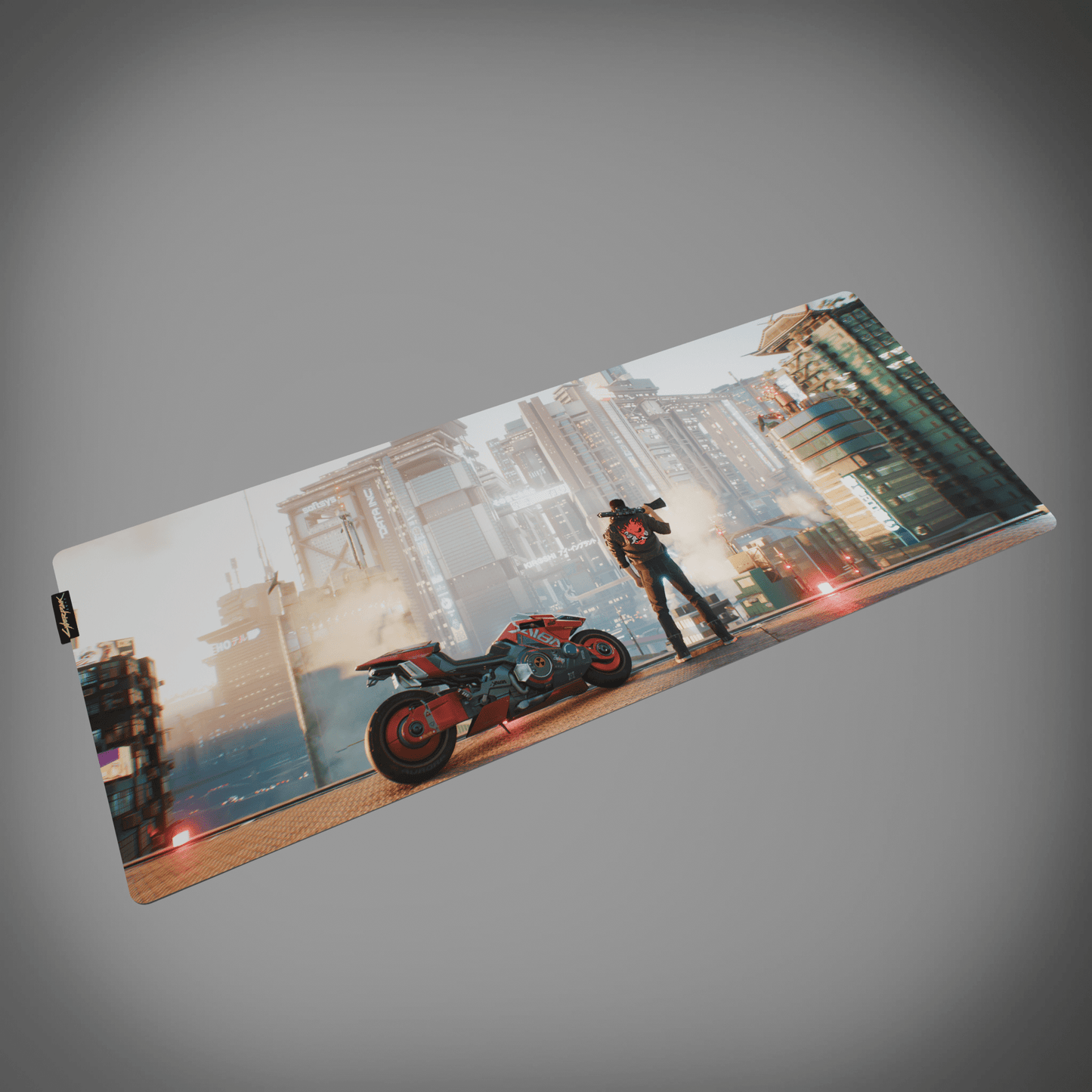 Cyberpunk® 2077 Desk Mat - Night City Views - Longshot Tactical