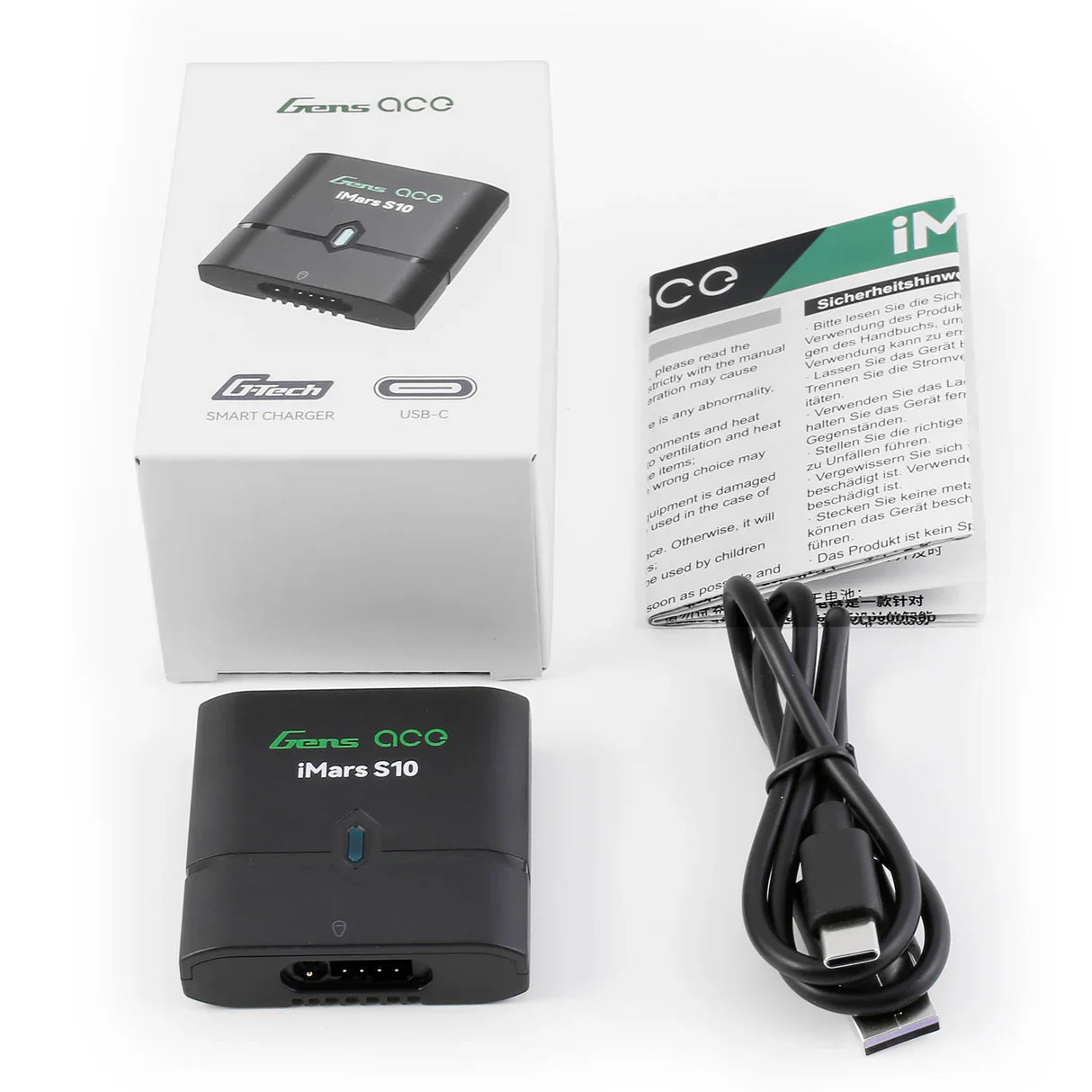 Gens Ace iMars S10 G - Tech Portable Airsoft Lipo Charger (USB - C) - Longshot Tactical