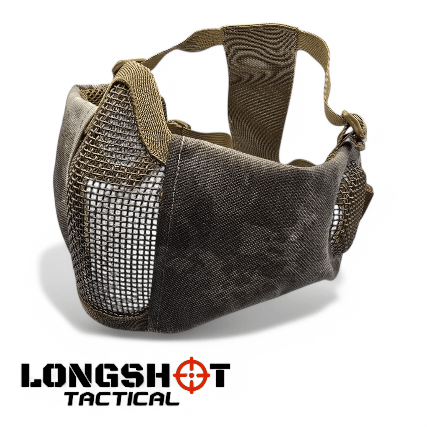 Longshot Tactical Airsoft Mesh Face Mask - Urban Dust - Longshot Tactical