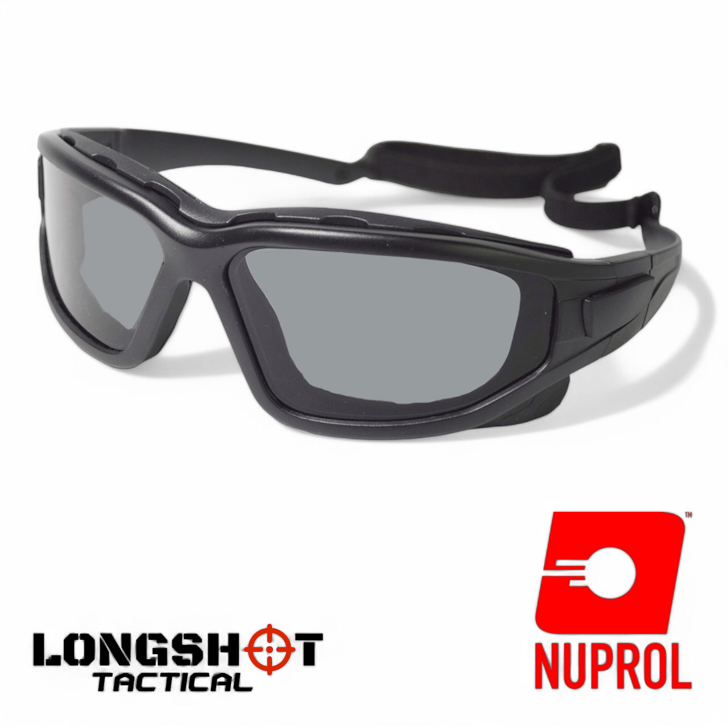 Nuprol Defence Pro's Black Frame/Smoke Lens Tactical Airsoft Eye Pro - Longshot Tactical
