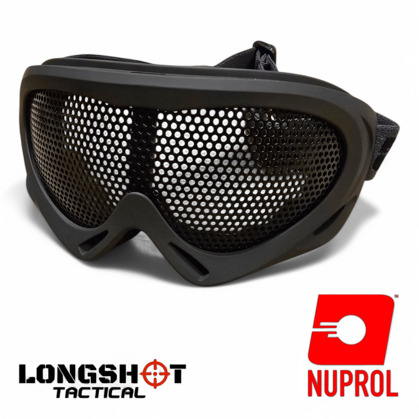 Nuprol Pro Tactical Airsoft mesh goggles - Large, Grey. - Longshot Tactical
