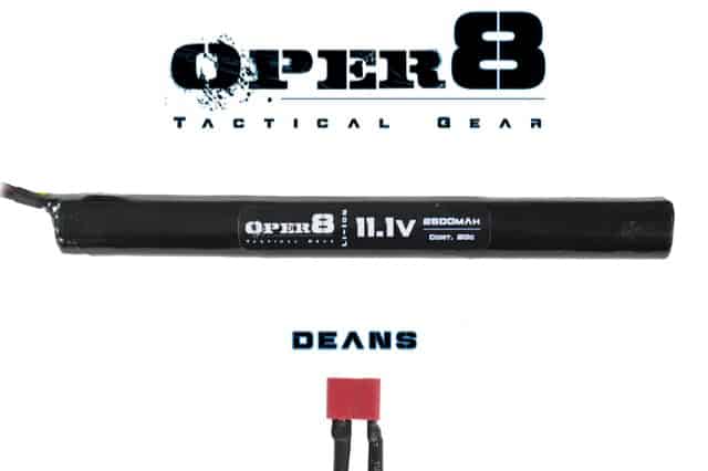 Oper8 11.1V Li - ion 2500MAH Stick Battery - Longshot Tactical