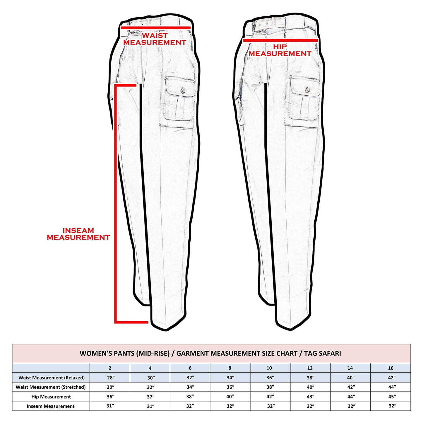 Tag Safari Six Pocket Congo Pants for Women - Longshot Tactical