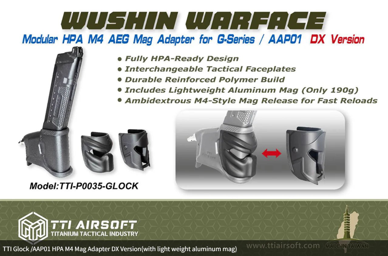 TTI G - series / AAP01 HPA M4 Mag Adapter DX Version (with light - weight aluminium mag) - Longshot Tactical