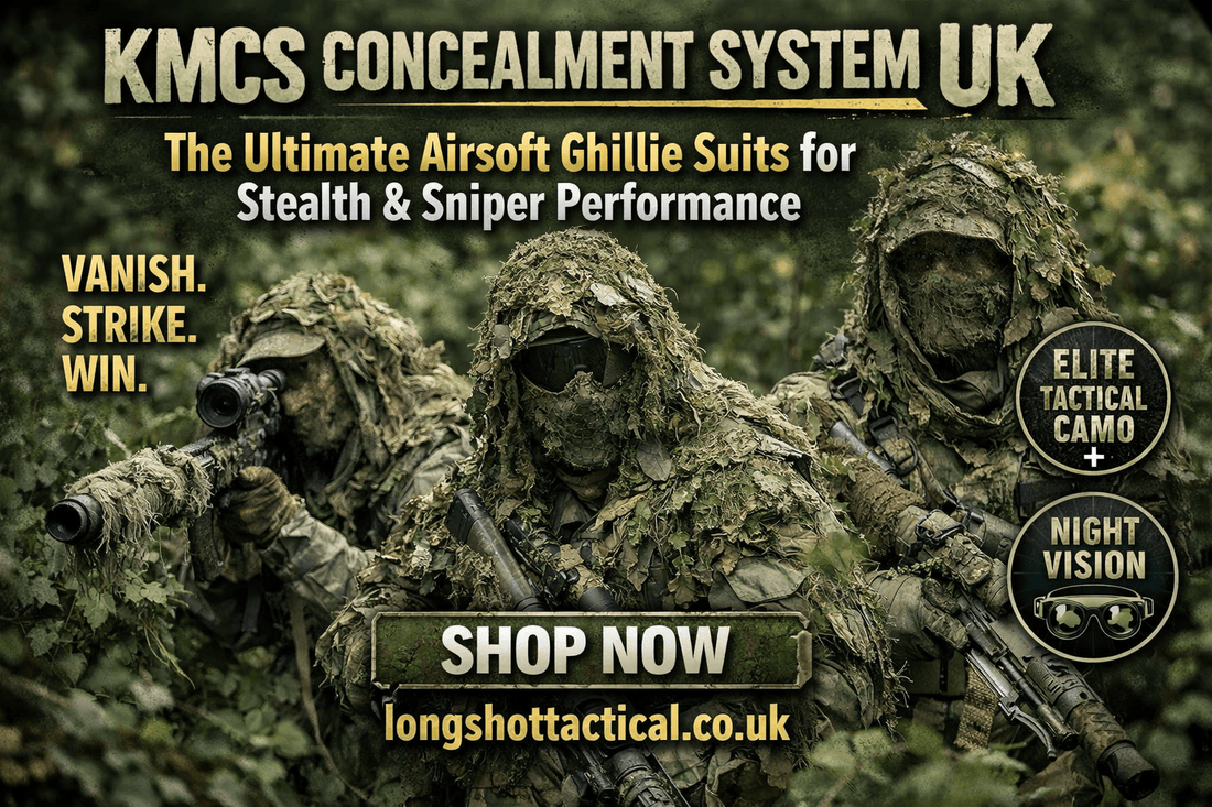 KMCS Concealment System: The Ultimate Airsoft Ghillie Suit for Stealth & Sniper Dominance - Longshot Tactical