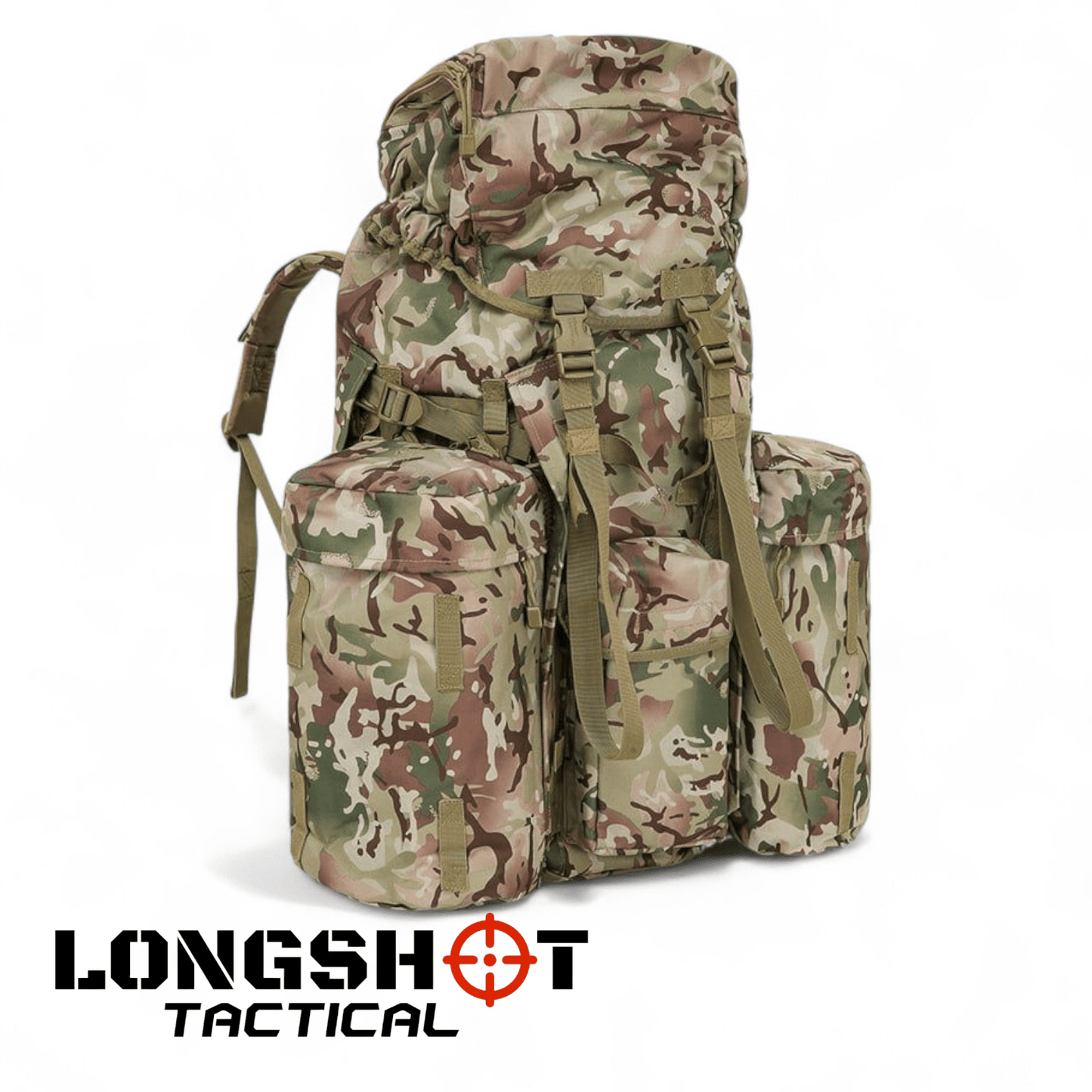 120L PLCE System Bergen BTP British Terrain Camo - Longshot Tactical