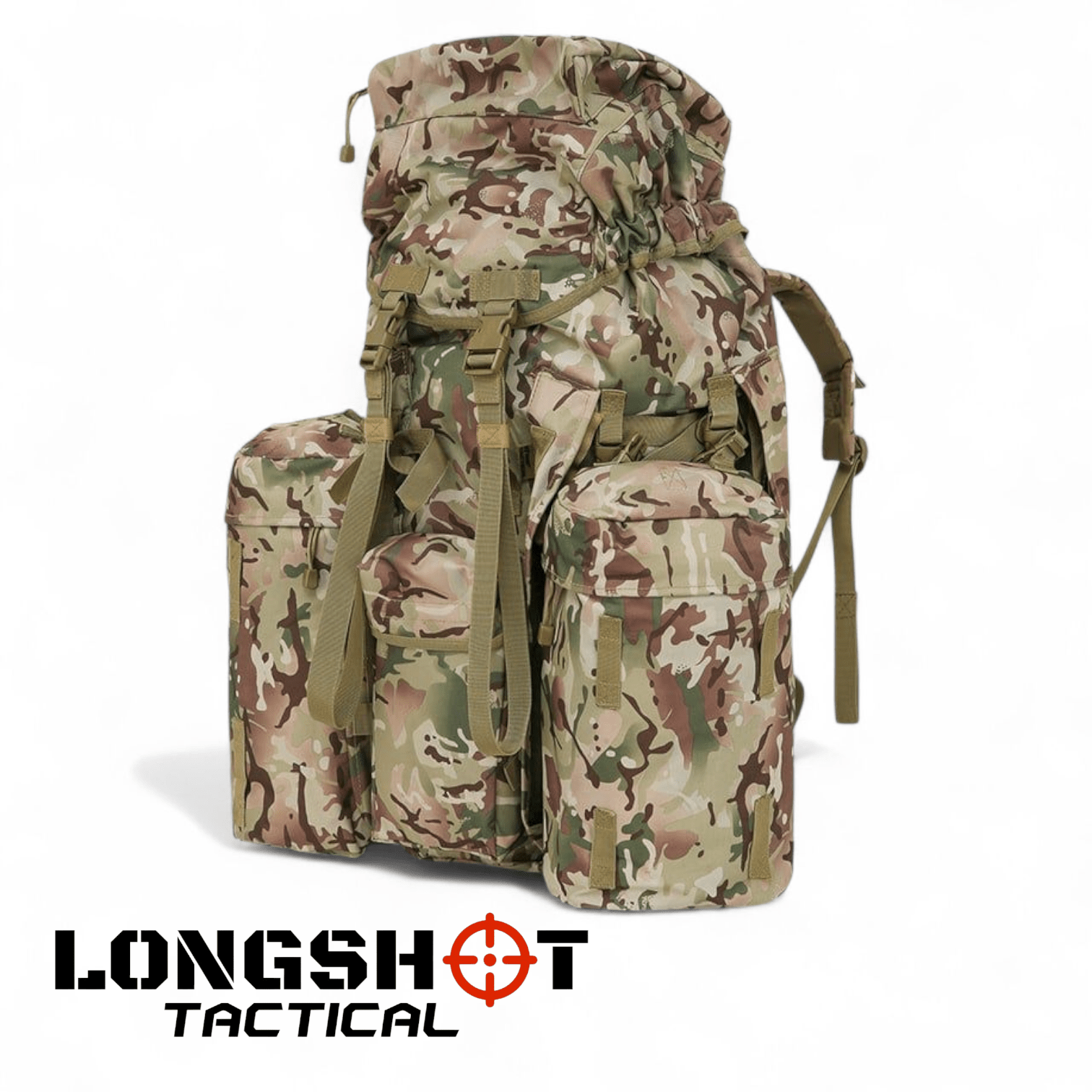 120L PLCE System Bergen BTP British Terrain Camo - Longshot Tactical