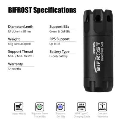 Acetech Bifrost Tracer Unit (Brass) - Longshot Tactical