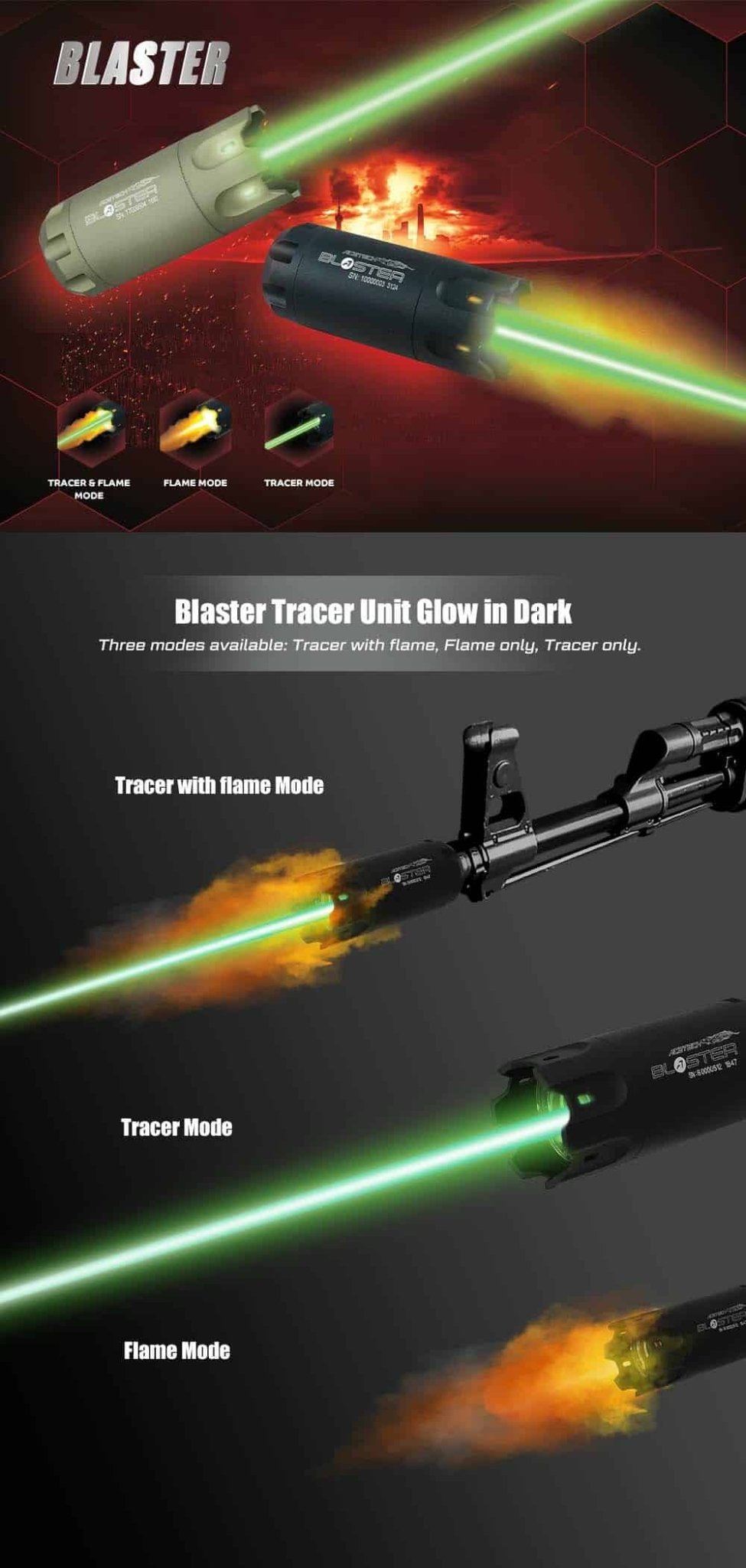 Acetech Blaster Tracer Unit (Tan) - Longshot Tactical