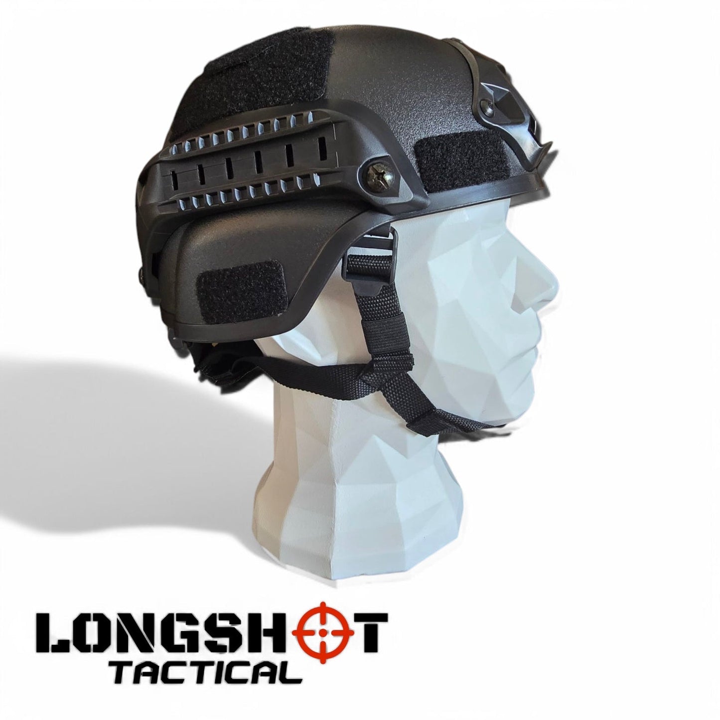 Airsoft FAST Helmet Adjustable - Black - Longshot Tactical