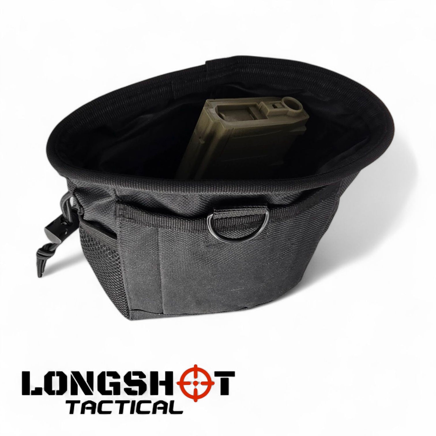 Airsoft Magazine Dump Pouch - Longshot Tactical - Black - Longshot Tactical