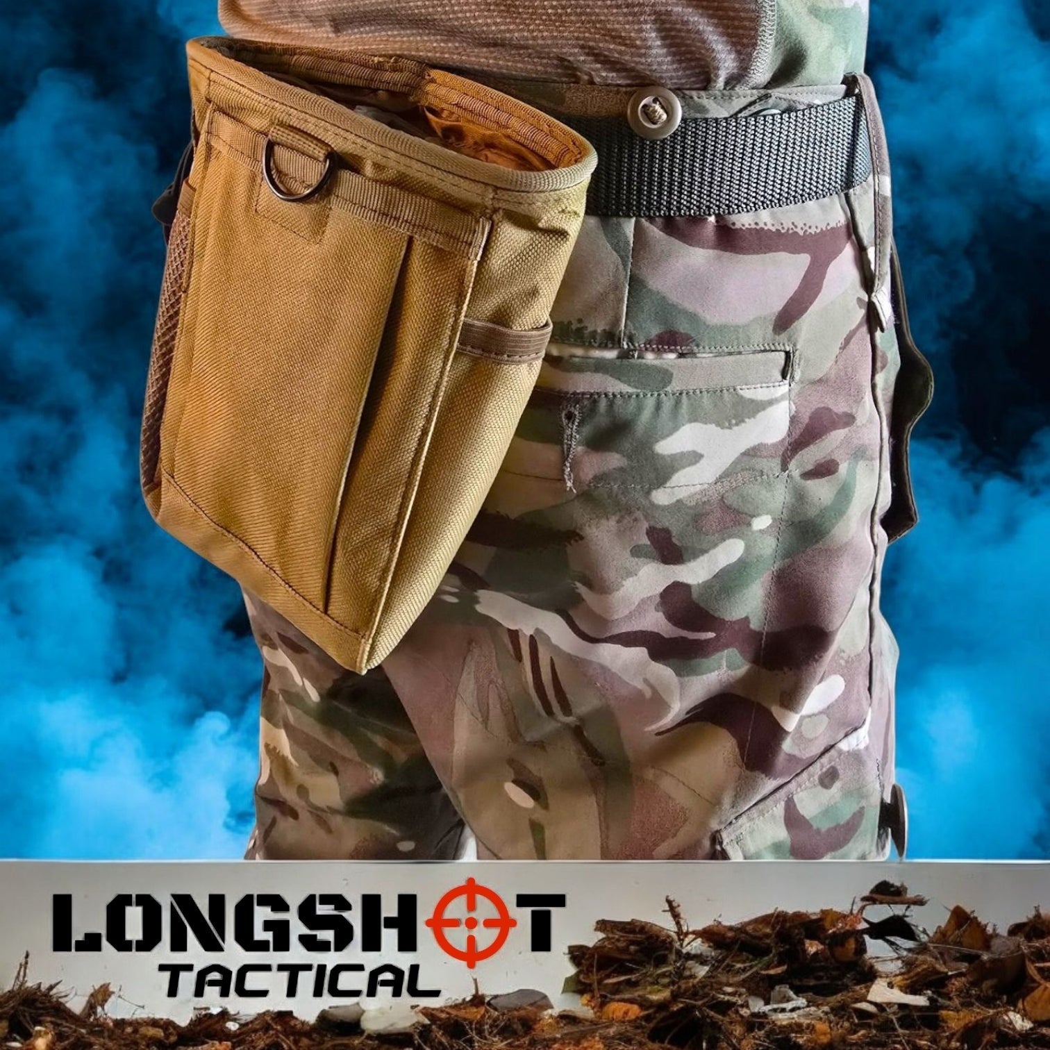 Airsoft Magazine Dump Pouch - Longshot Tactical - Coyote Tan - Longshot Tactical