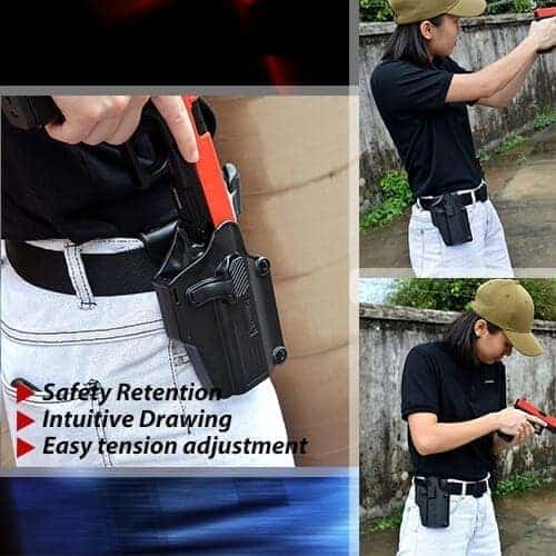 Amomax Per - Fit Adjustable Universal Multi - Fit Holster (Left Handed) - Longshot Tactical
