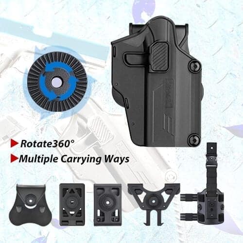 Amomax Per - Fit Adjustable Universal Multi - Fit Holster (Left Handed) - Longshot Tactical