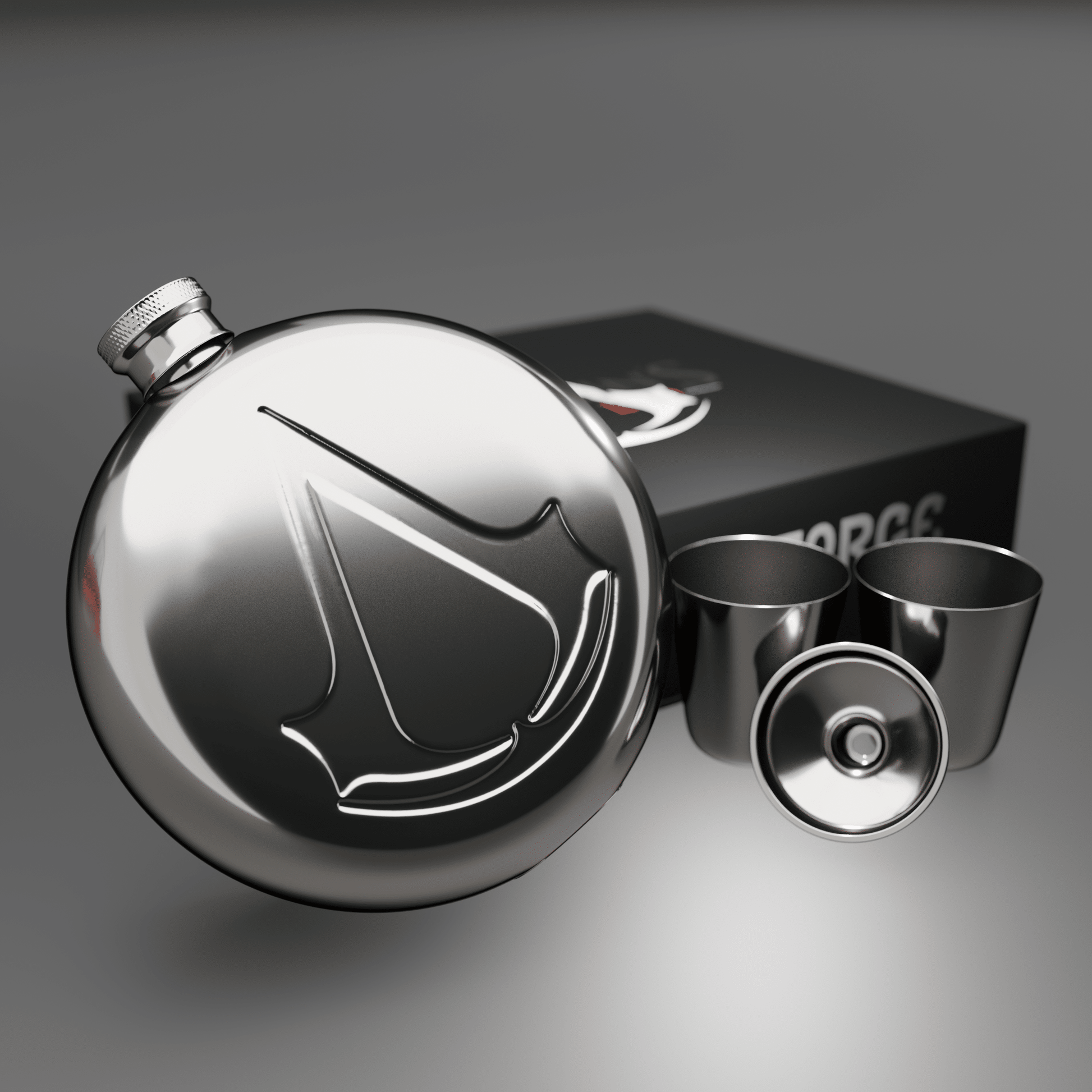 Assassin's Creed® Hip Flask Gift Set - Longshot Tactical