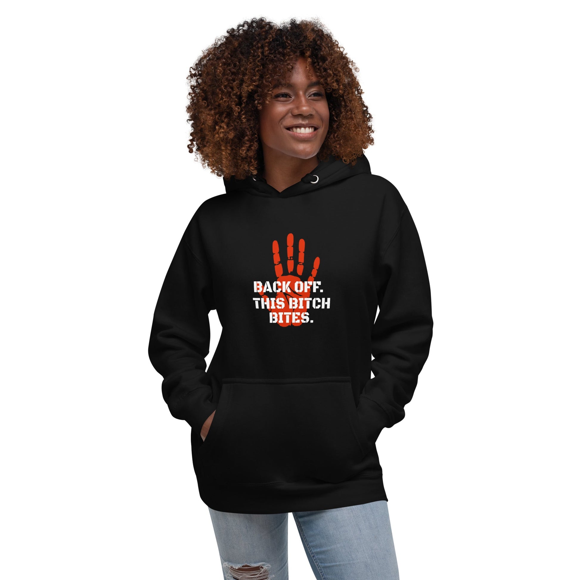 Back off. This bitch bites Hoodie - Longshot Tactical