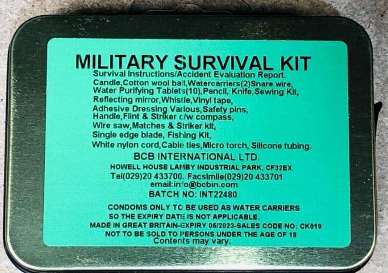 BCB Military Survival Kit - Longshot Tactical