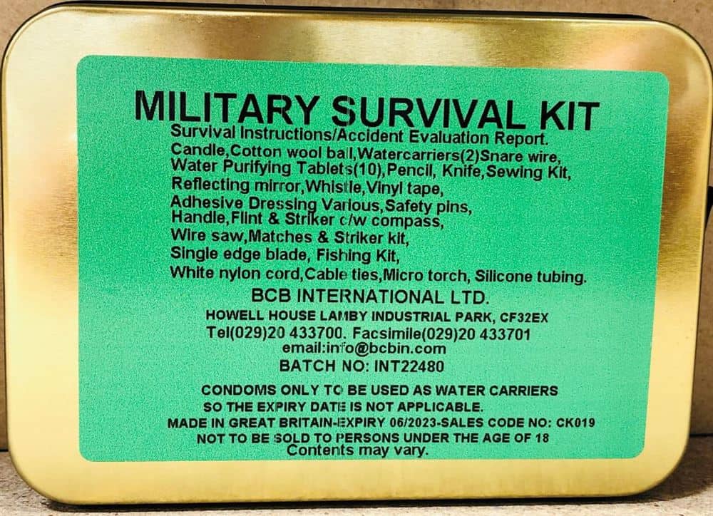 BCB Military Survival Kit - Longshot Tactical
