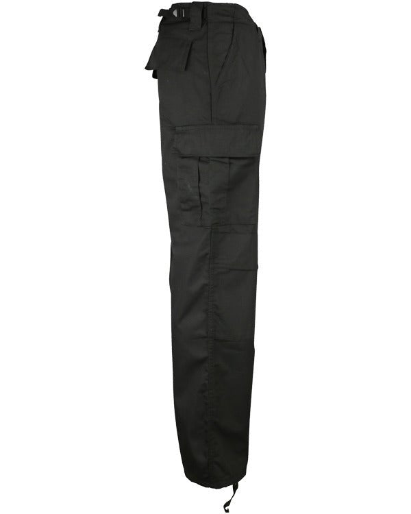 BDU Ripstop Mens Black Tactical Combat Trousers - Longshot Tactical
