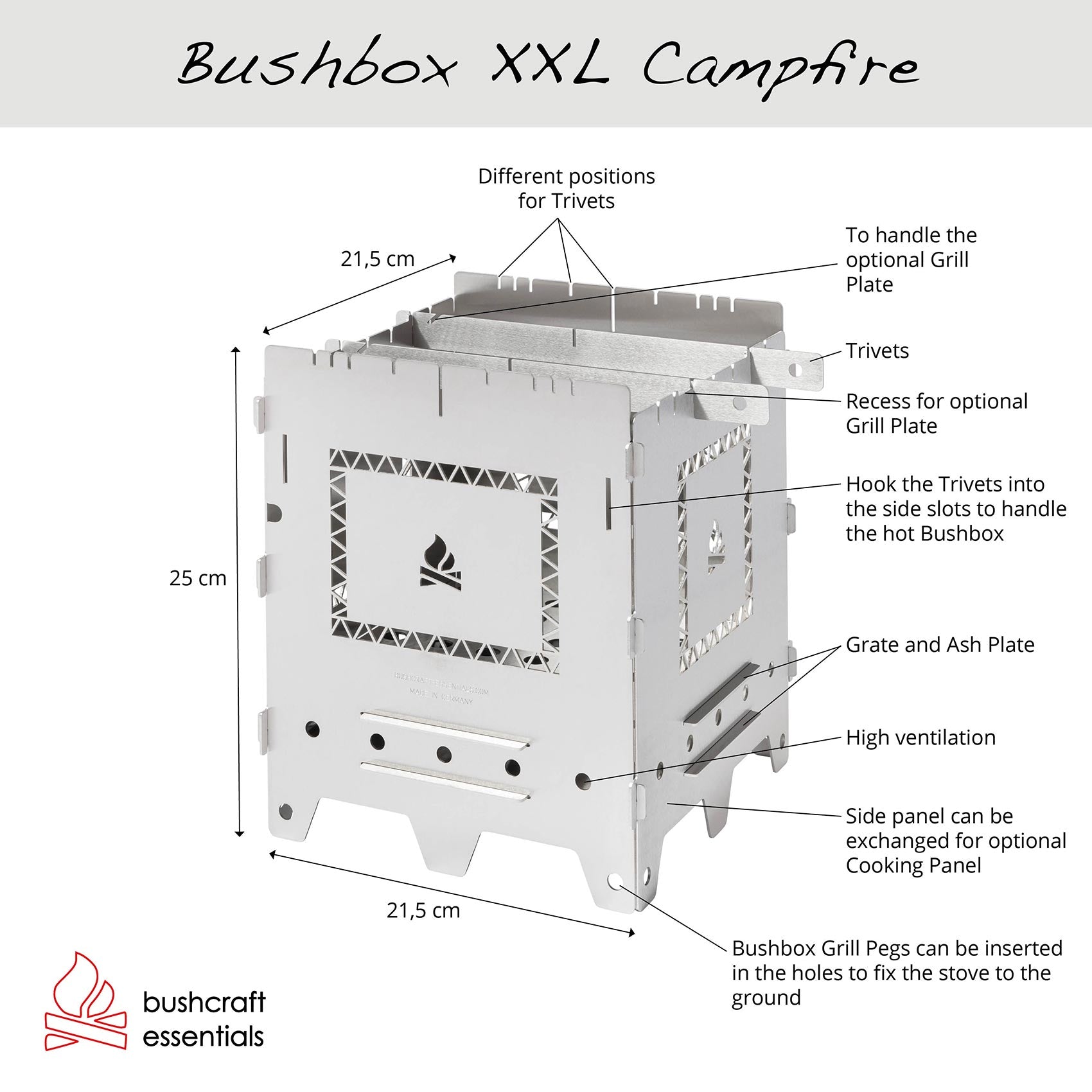 BE Bushbox XXL Campfire - Longshot Tactical