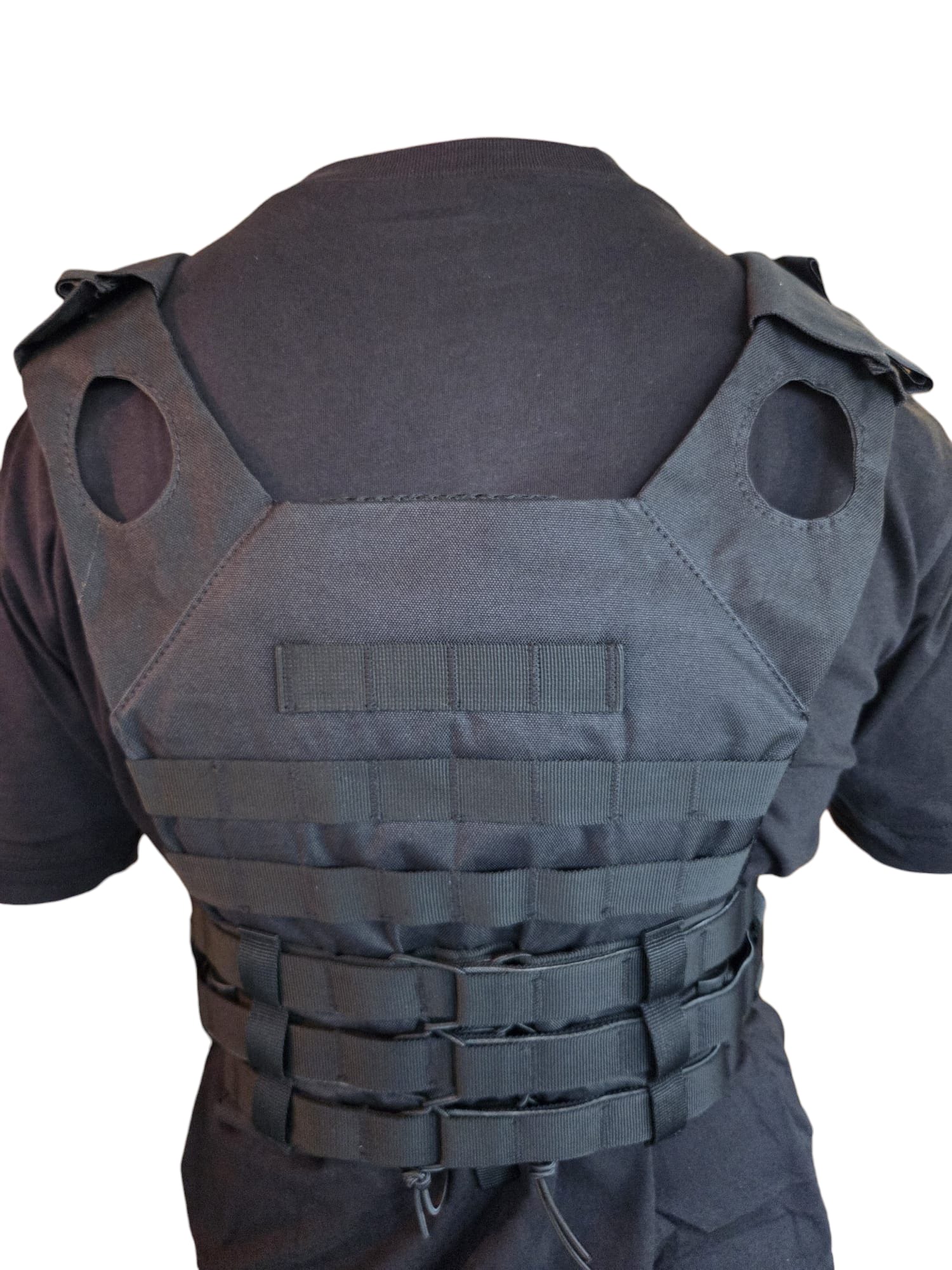 Black Chest Rig Plate Carrier Vest - Longshot Tactical