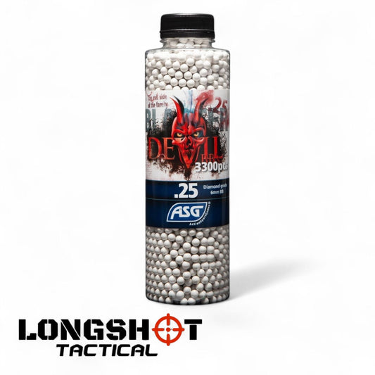 Blaster Devil, 0.25g, airsoft BB, 3300 pcs. bottle — 1 Bottle (3300 BB's) - Longshot Tactical