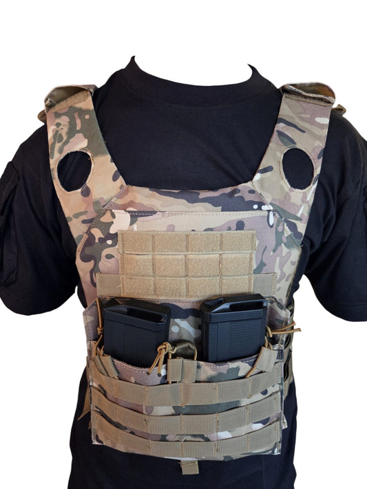 Camo Chest Rig Plate Carrier Vest - Longshot Tactical