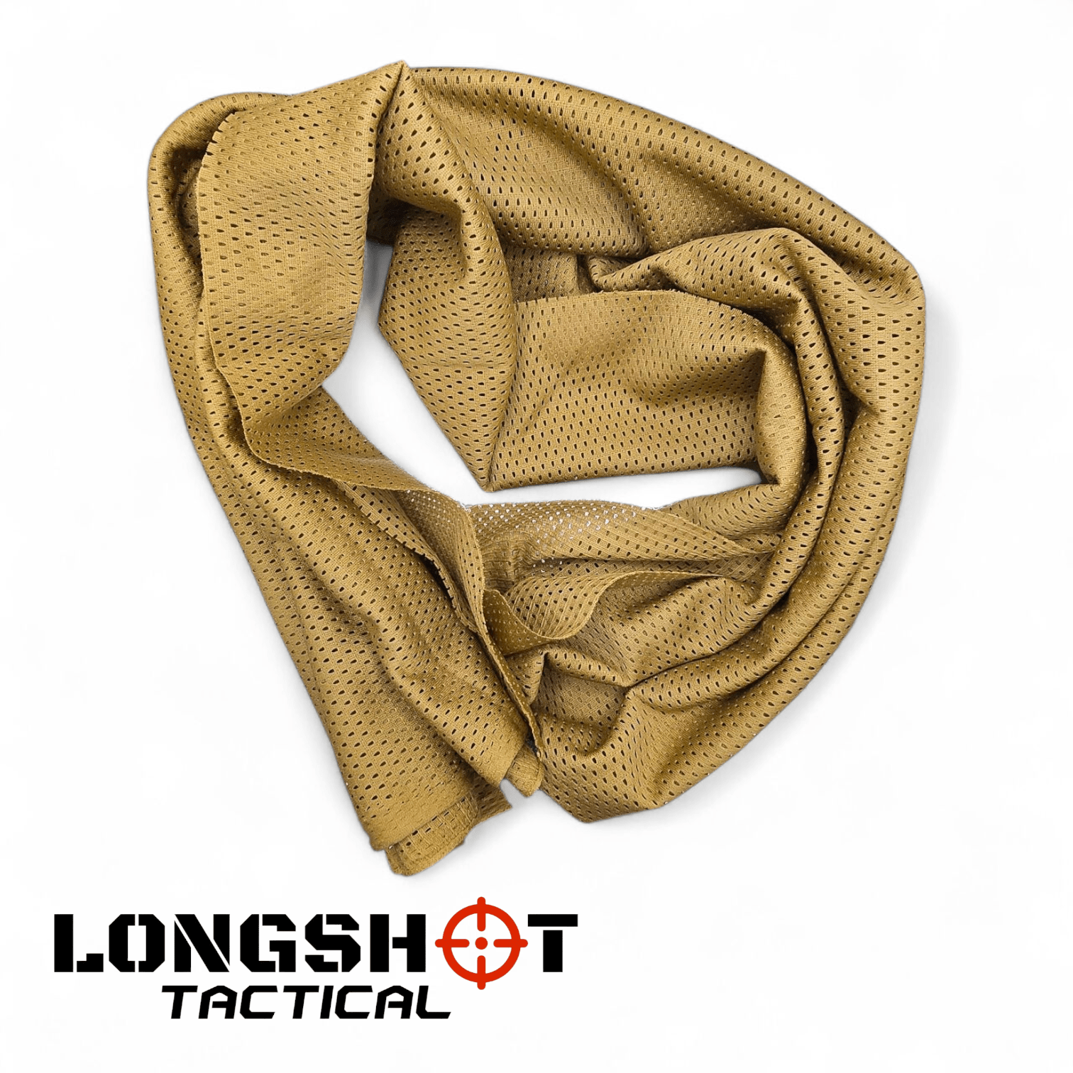 Camo Mesh Scrim Tactical Neck Scarf - Lightweight Various Styles - Longshot Tactical