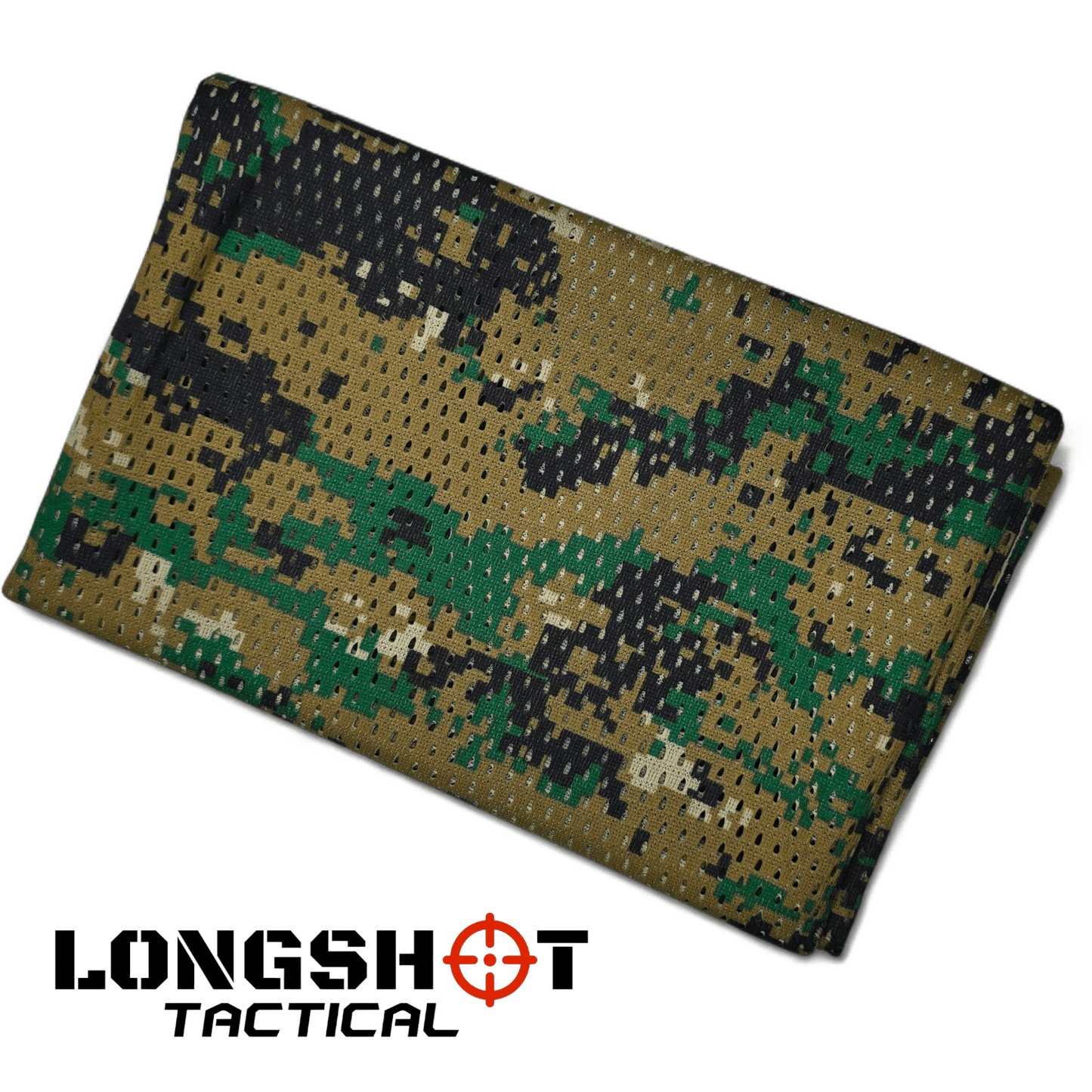 Camo Mesh Scrim Tactical Neck Scarf - Lightweight Various Styles - Longshot Tactical