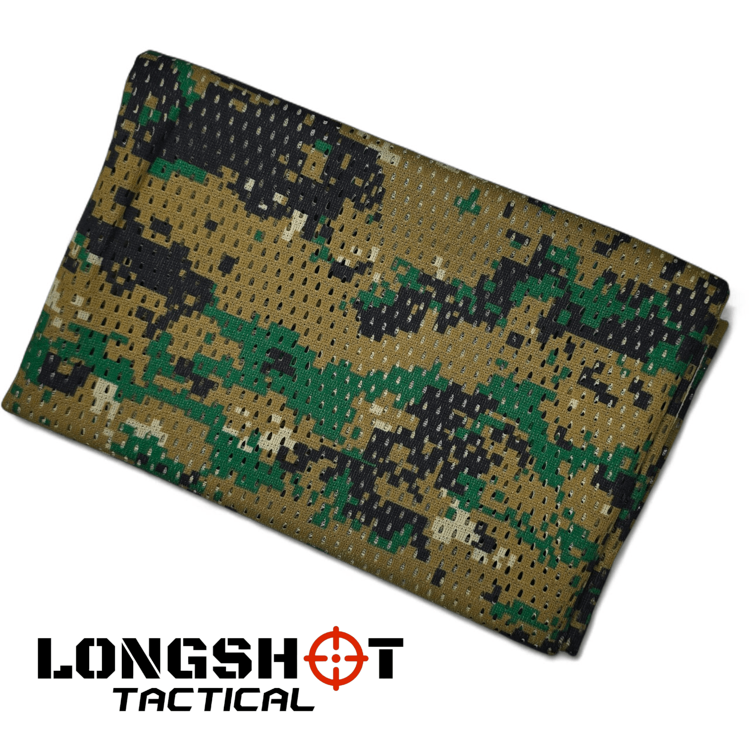 Camo Mesh Scrim Tactical Neck Scarf - Lightweight Various Styles - Longshot Tactical