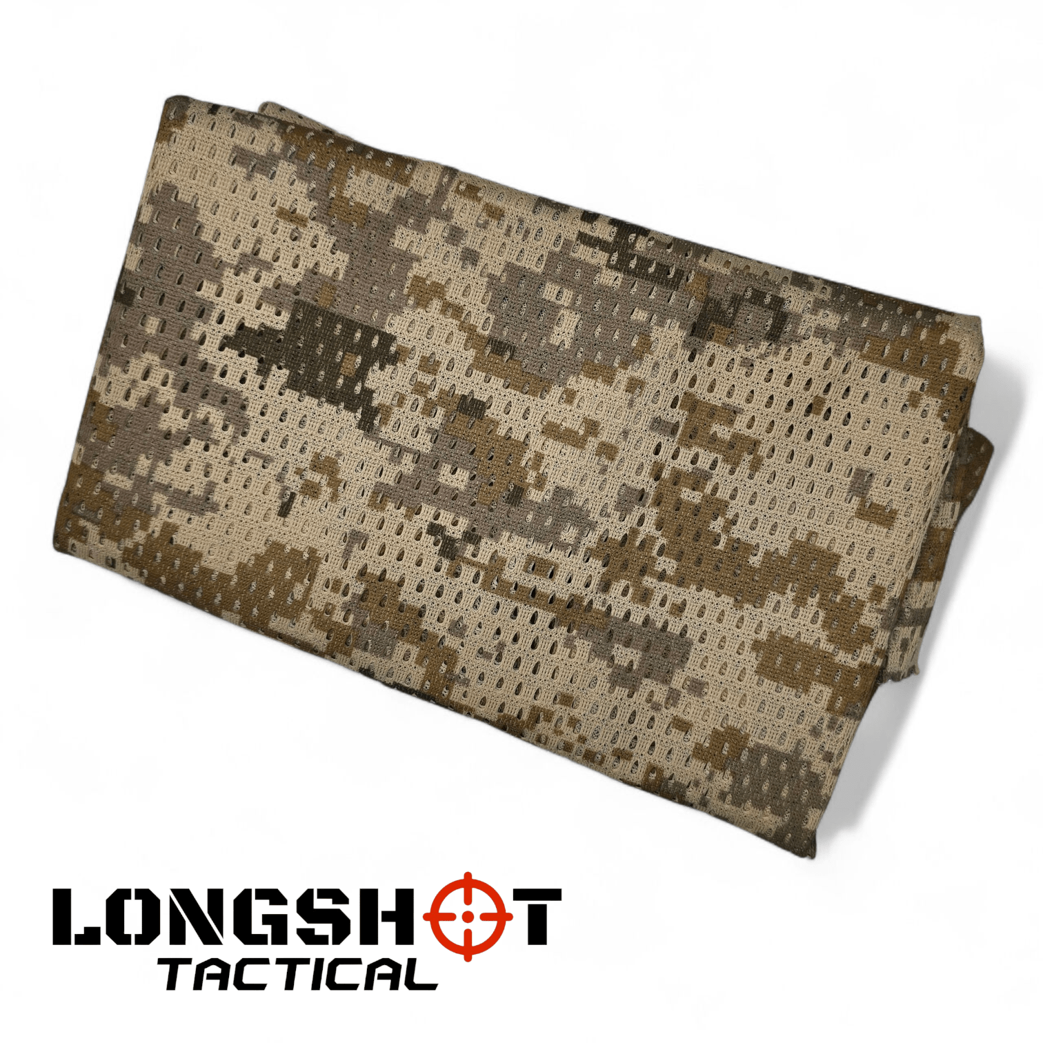 Camo Mesh Scrim Tactical Neck Scarf - Lightweight Various Styles - Longshot Tactical
