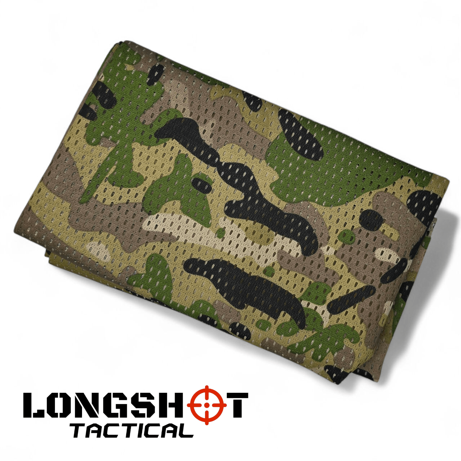 Camo Mesh Scrim Tactical Neck Scarf - Lightweight Various Styles - Longshot Tactical