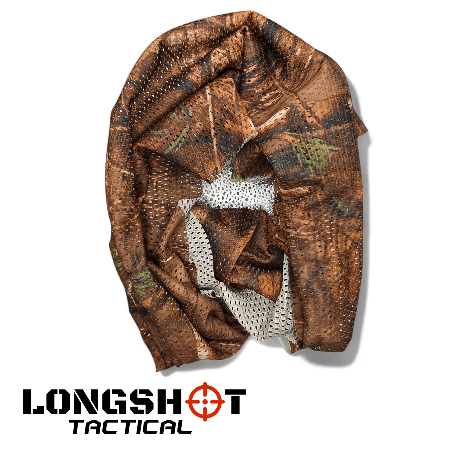 Camo Mesh Scrim Tactical Neck Scarf - Lightweight Various Styles - Longshot Tactical