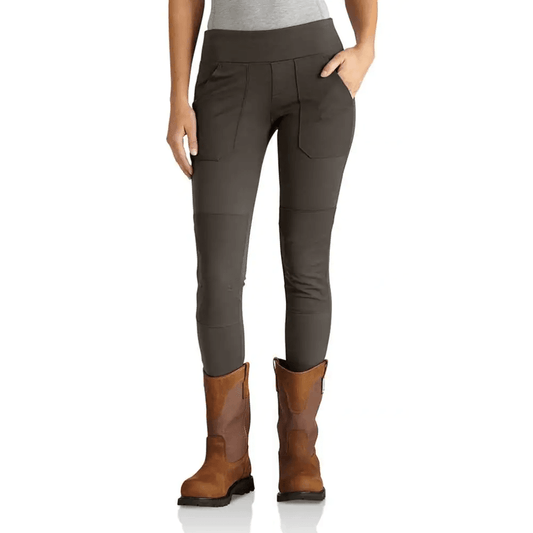 Carhartt 102482 Force Fitted Midweight Utility Leggings Dark Coffee Small - Longshot Tactical