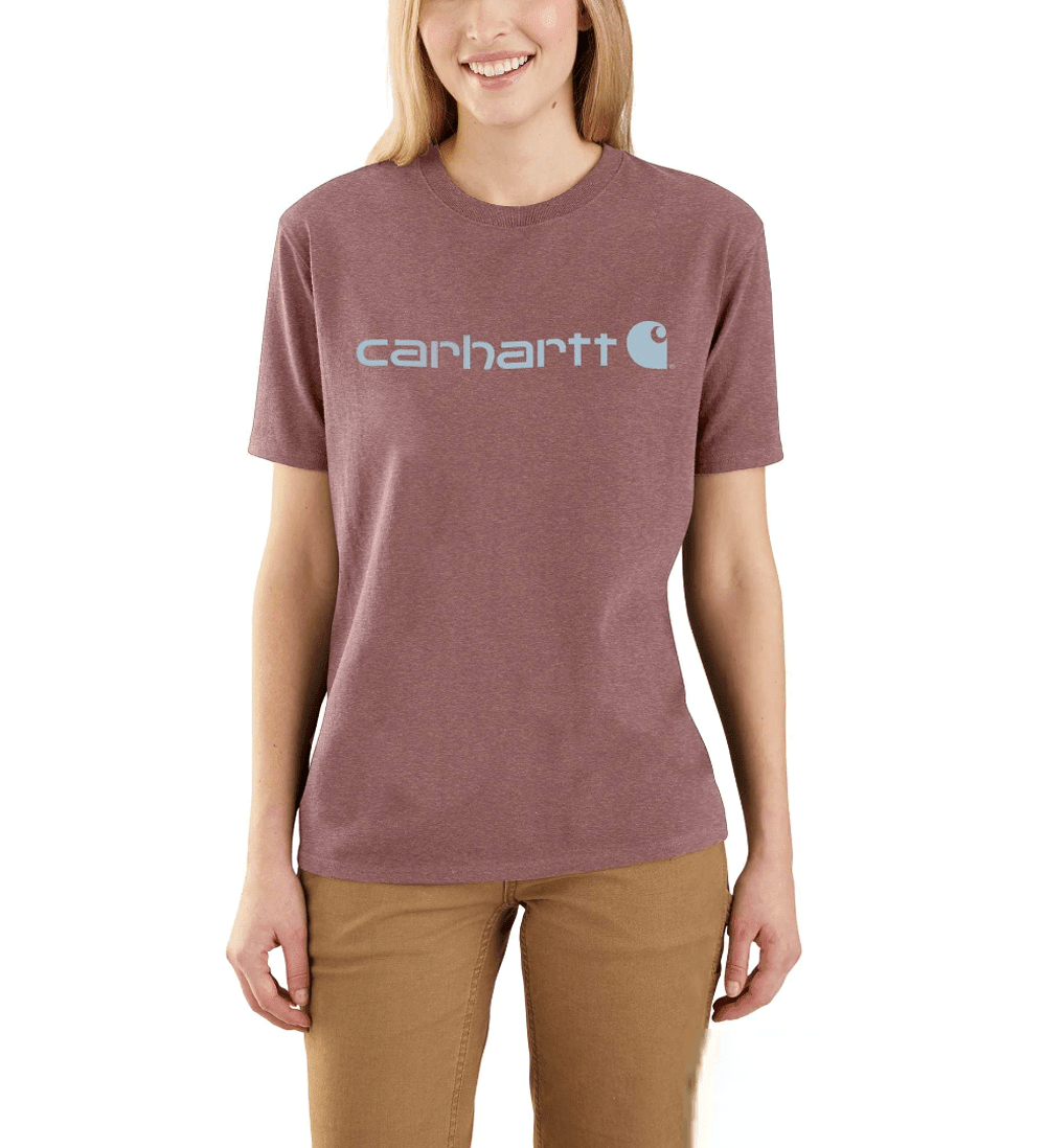 Carhartt 103592 Womens Loose Fit Heavyweight Short Sleeve Logo Graphic T-Shirt - Longshot Tactical