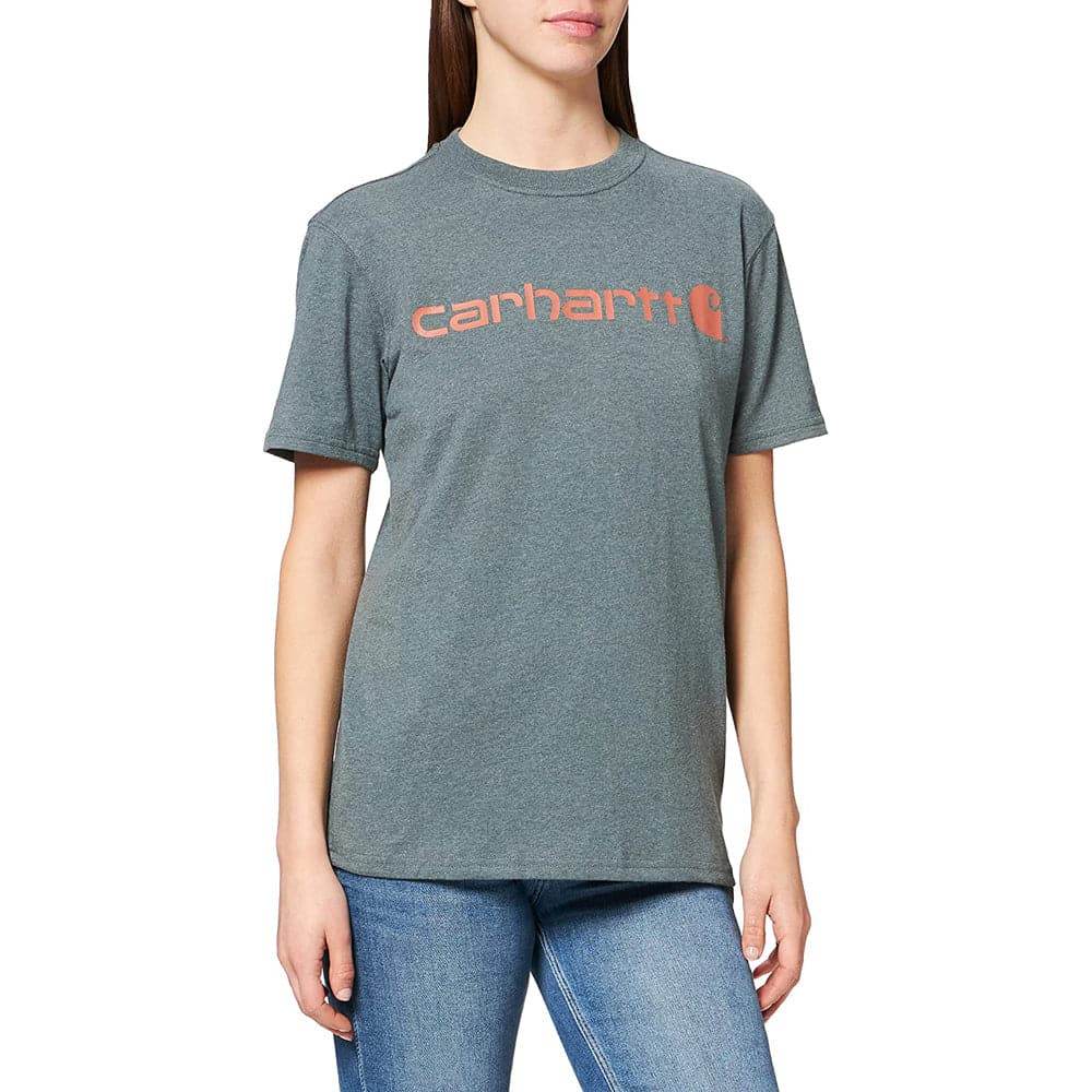 Carhartt 103592 Womens Loose Fit Heavyweight Short Sleeve Logo Graphic T-Shirt - Longshot Tactical