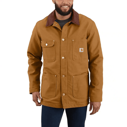 Carhartt 103825 Loose Fit Firm Duck Blanket Lined Chore Coat - Longshot Tactical