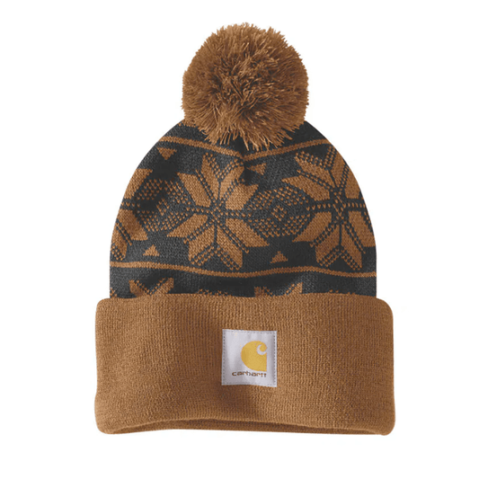Carhartt 106647 Womens Knit Pom Pom Jacquard Beanie - Longshot Tactical