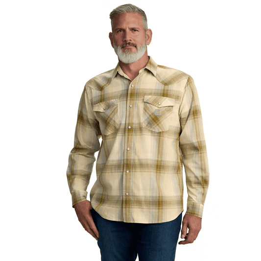 Carhartt 106756 Montana Rugged Flex Relaxed Fit Lightweight Long - Sleeve Snap - Front Plaid Shirt - Longshot Tactical