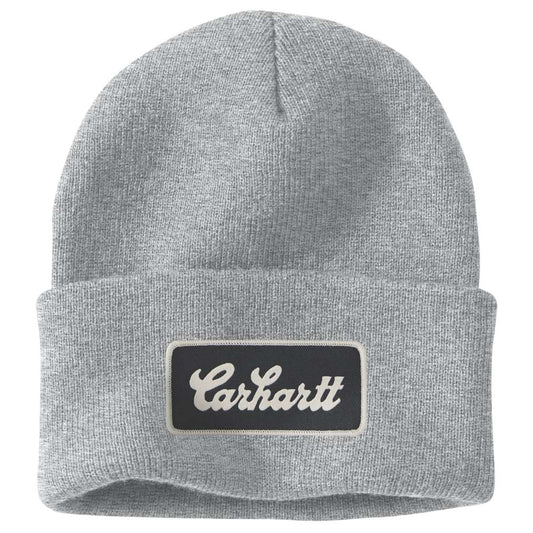 Carhartt 107007 Knit Cuffed Script Patch Beanie - Longshot Tactical