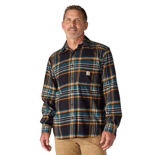 Carhartt 107010 Rugged Flex™ Relaxed Fit Midweight Flannel Long - Sleeve Plaid Shirt - Longshot Tactical