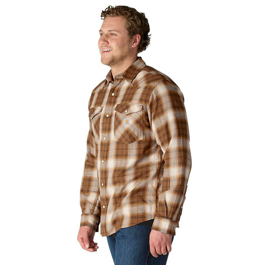 Carhartt 107016 Montana Rugged Flex Long Sleeve Snap Front Plaid Shrt - Longshot Tactical