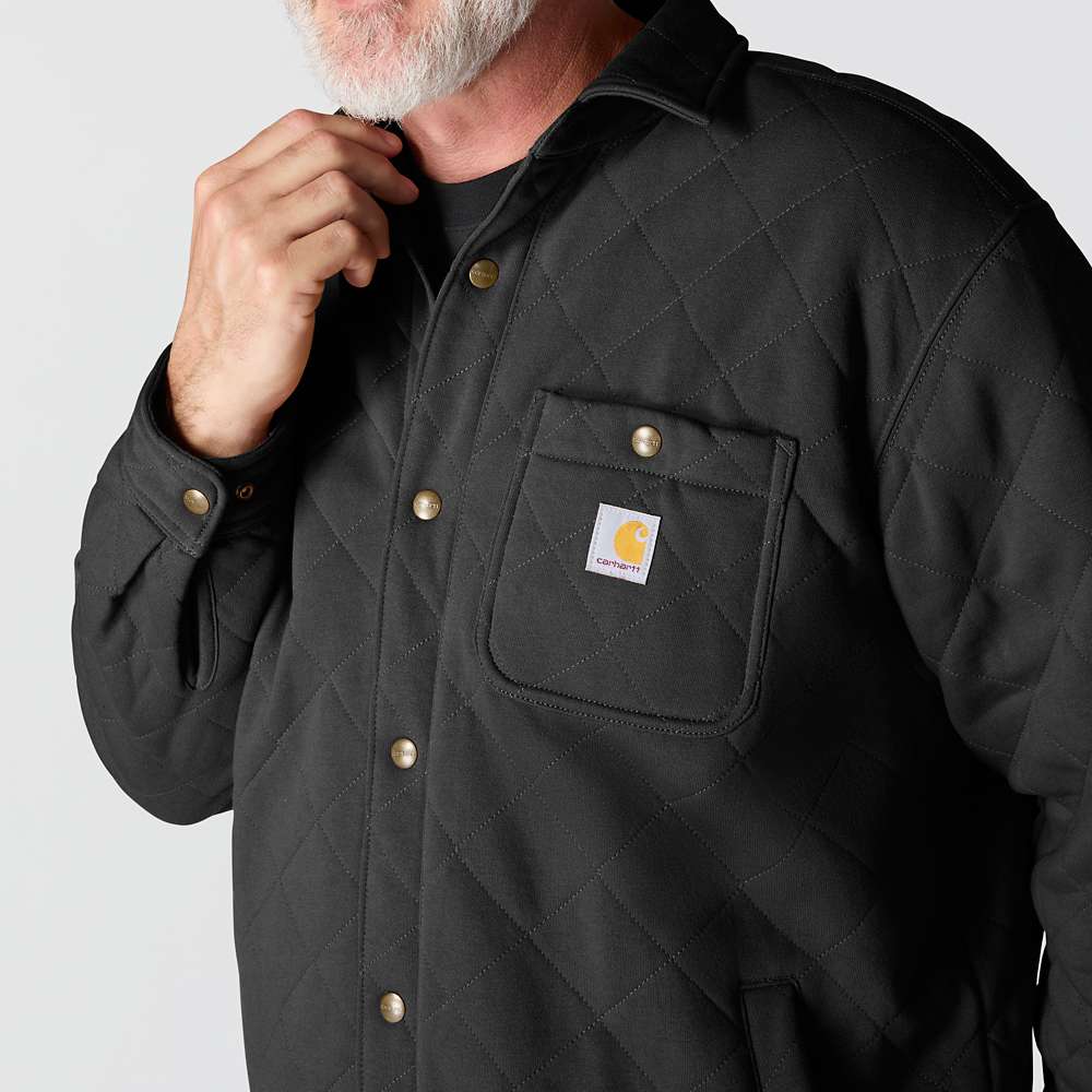 Carhartt 107270 Rain Defender Loose Fit Heavyweight Quilted Snap Front Shirt Jac - Longshot Tactical