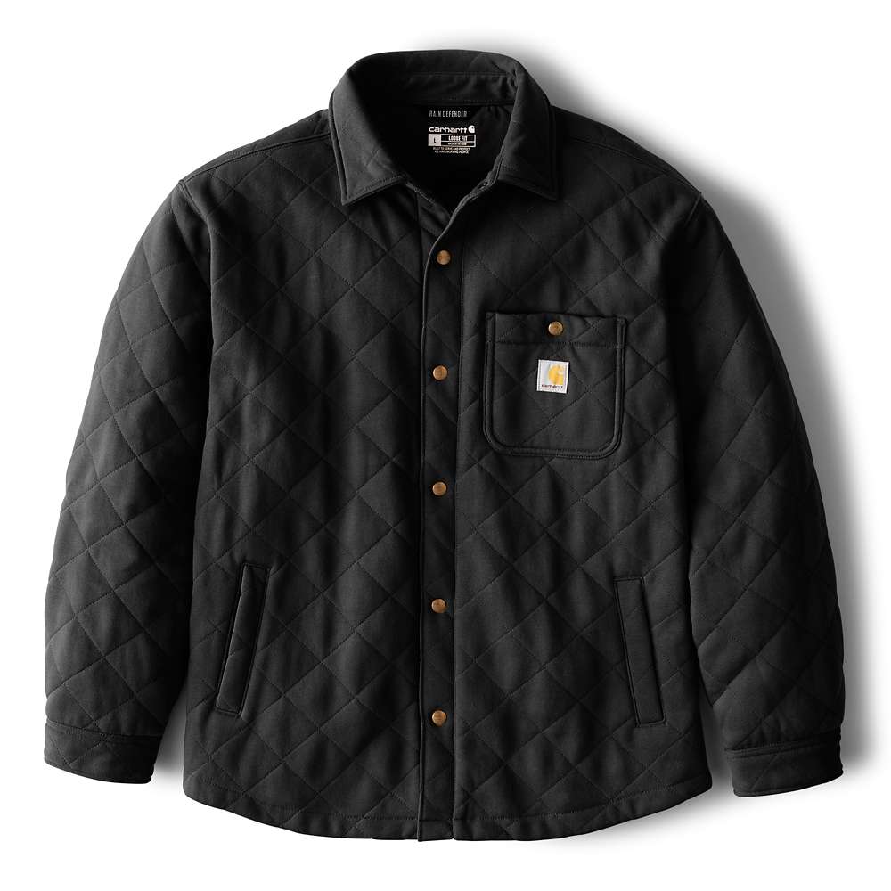 Carhartt 107270 Rain Defender Loose Fit Heavyweight Quilted Snap Front Shirt Jac - Longshot Tactical