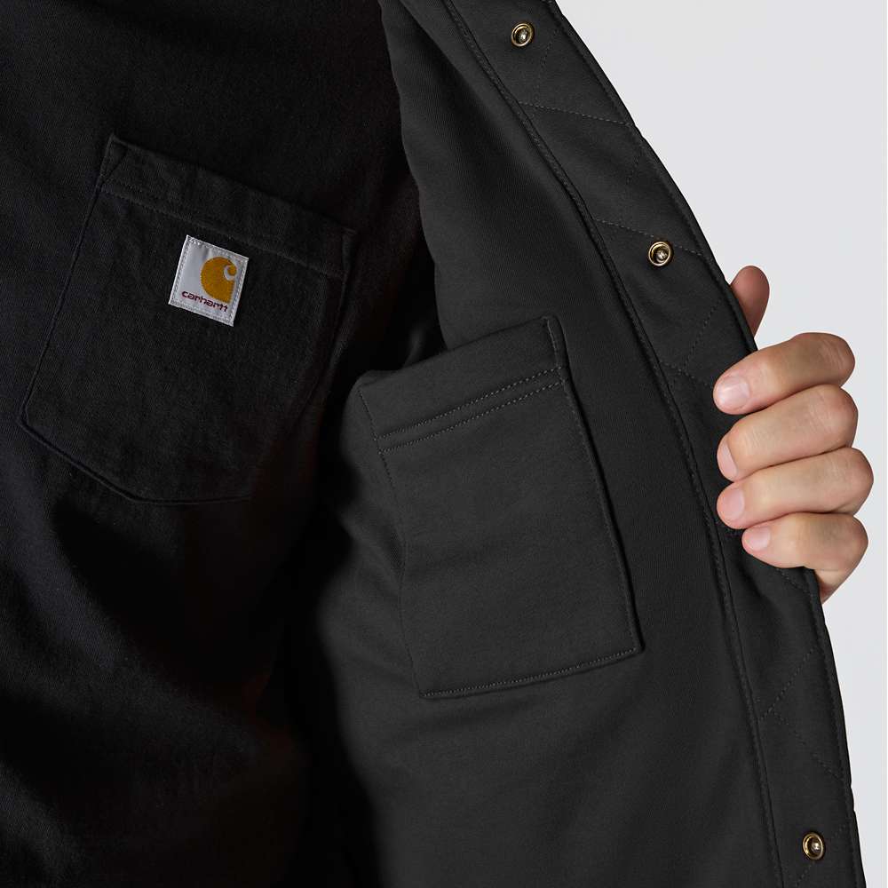 Carhartt 107270 Rain Defender Loose Fit Heavyweight Quilted Snap Front Shirt Jac - Longshot Tactical