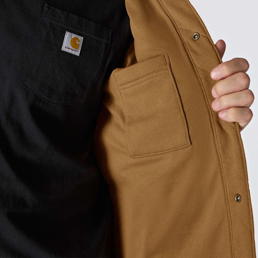 Carhartt 107270 Rain Defender Loose Fit Heavyweight Quilted Snap Front Shirt Jac - Longshot Tactical